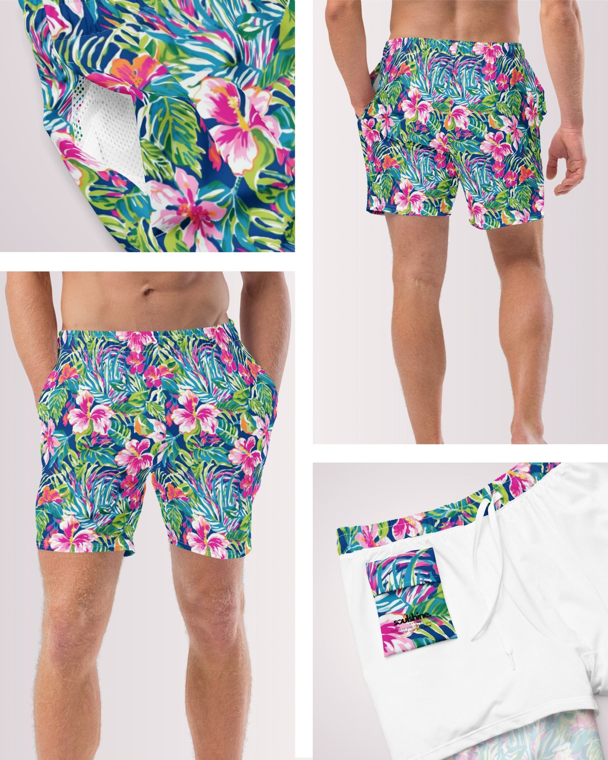 Mens Swim Trunks - Tropical XIX