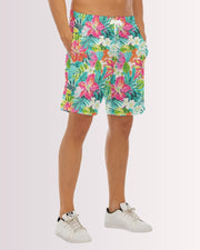 Mens Beach Shorts - Tropical Hawaiian III