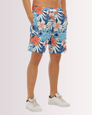 Mens Beach Shorts - Blue Tropoical II