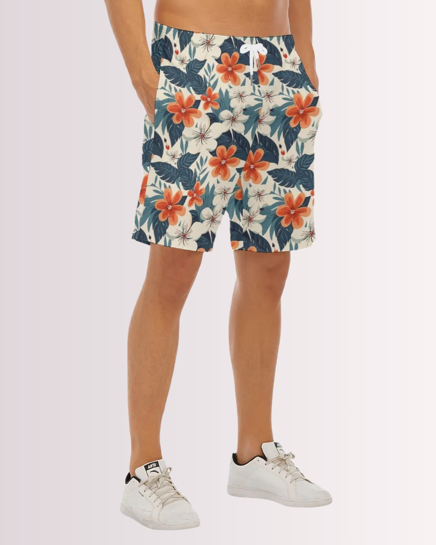 Mens Beach Shorts - Tropical Floral II