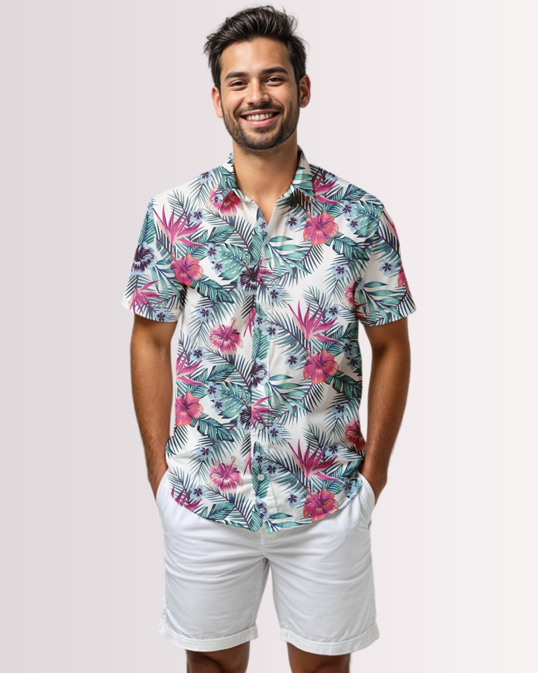 Mens Hawaiian Shirt - Tropical V