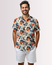 Mens Hawaiian Shirt - Tropical Floral II