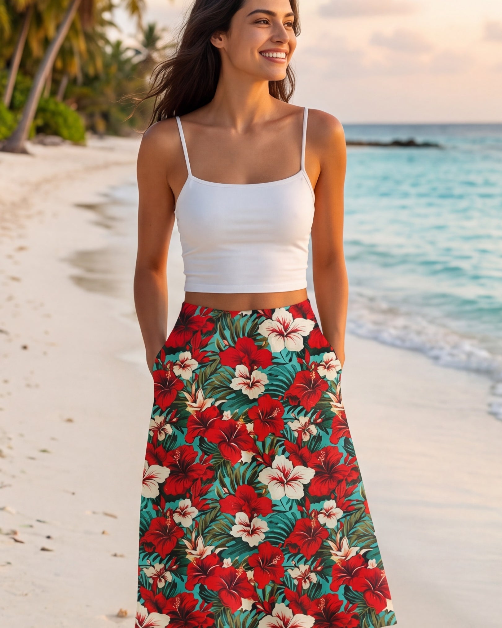 Midi Skirt - Aloha Vibes
