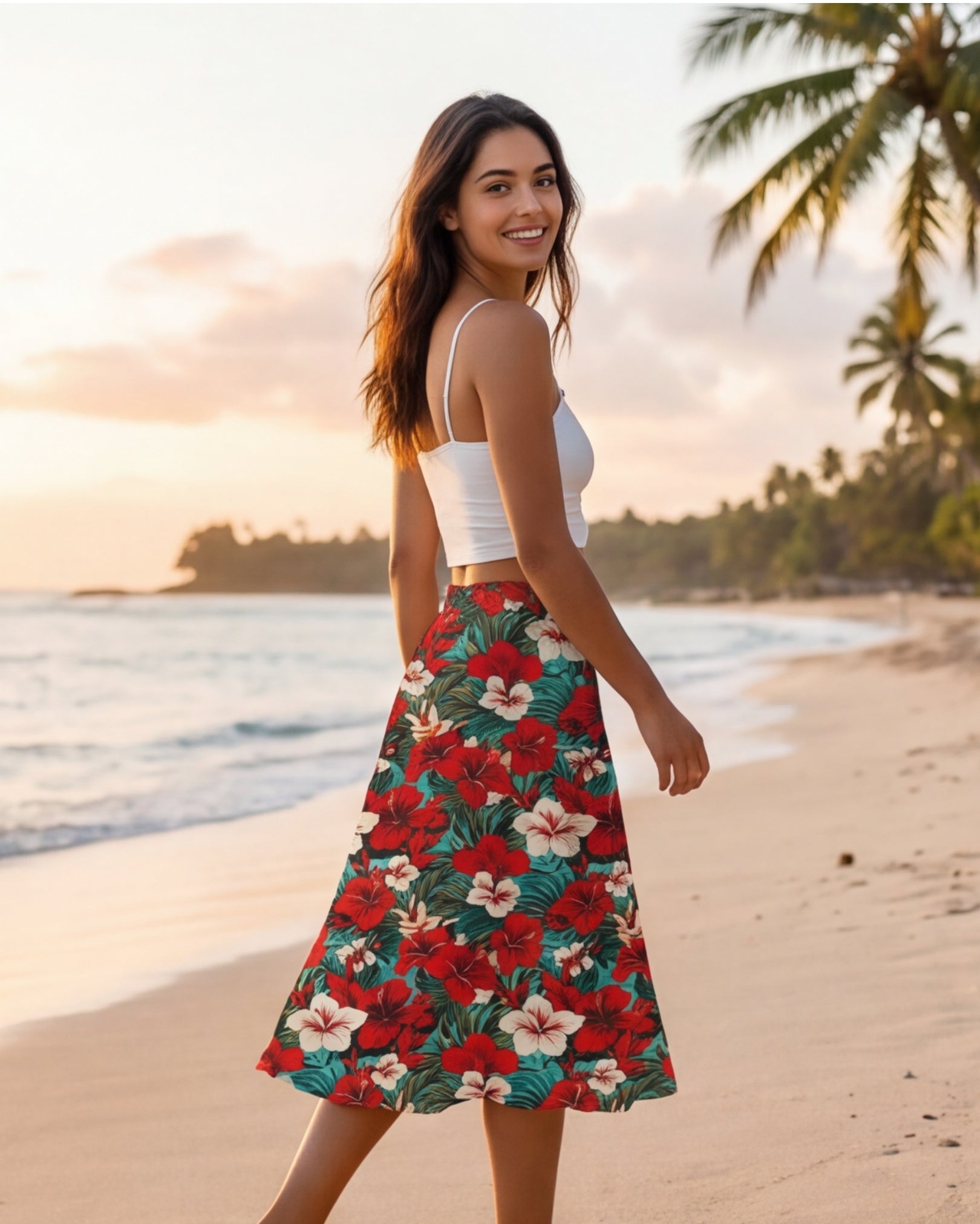 Midi Skirt - Aloha Vibes