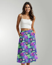 Midi Skirt - Purple Paradise