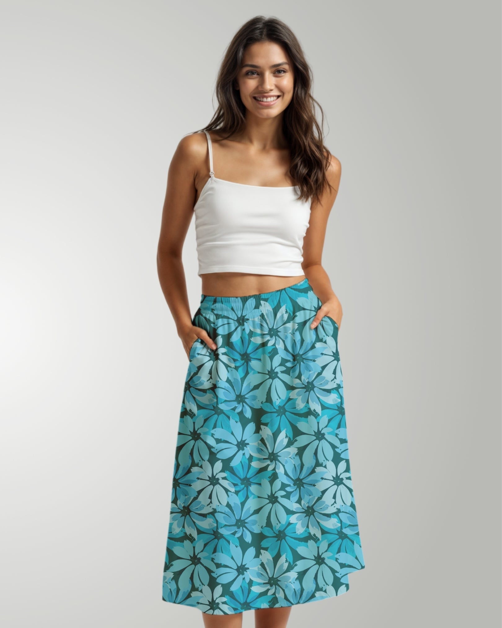 Midi Skirt - Seaside Sonata