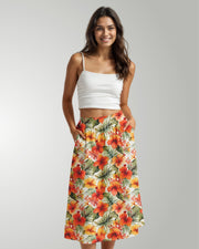 Midi Skirt - Sunset Bloom