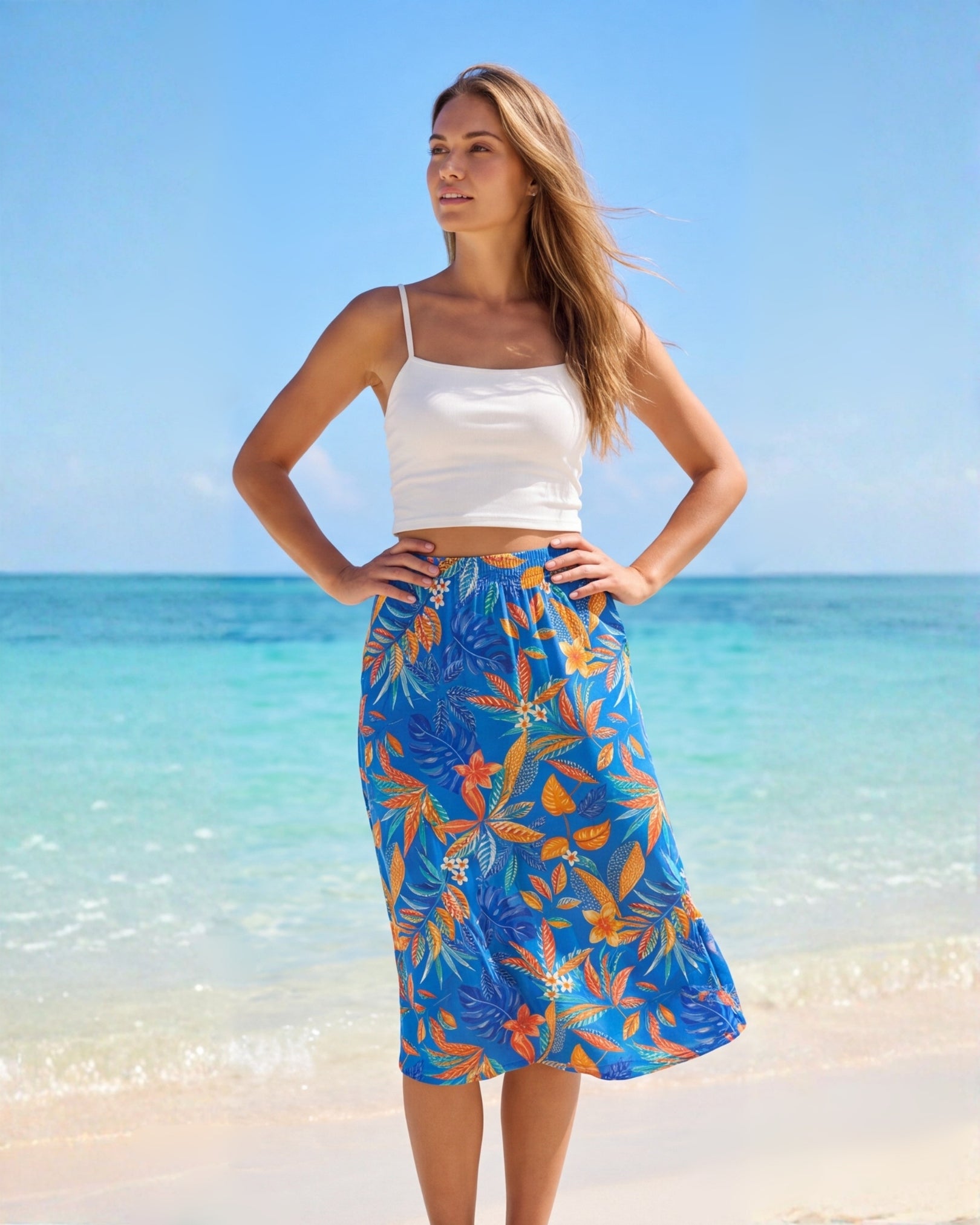 Midi Skirt - Tropical Escape