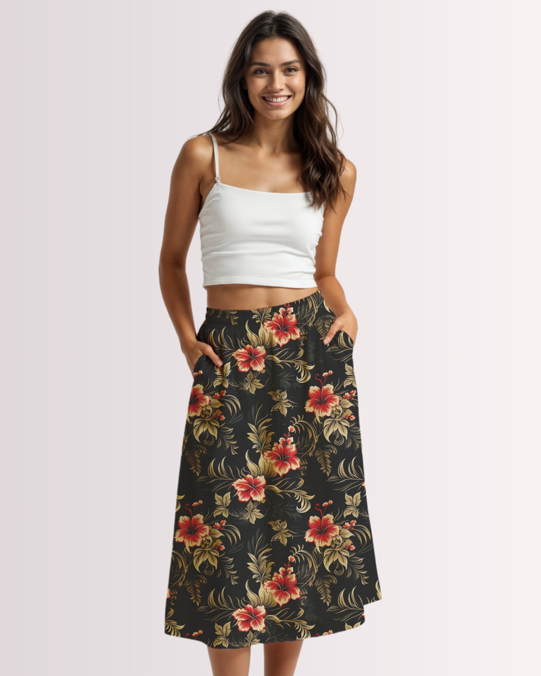 Midi Skirt - Vintage Hawaiian I