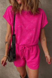 Gauze Loose Fit Tied Back Overalls with Buttons and Pockets.