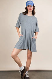 Mineral Washed Oversized Knit Comfy Romper