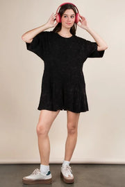 Mineral Washed Oversized Knit Comfy Romper