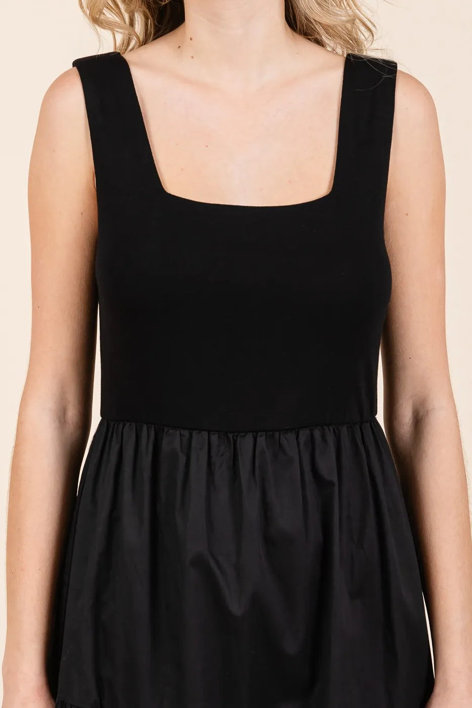 Mittoshop Mix Media Square Neck Maxi Dress.