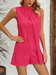 Crisscross Cutout Sleeveless Wide Leg Jumpsuit.