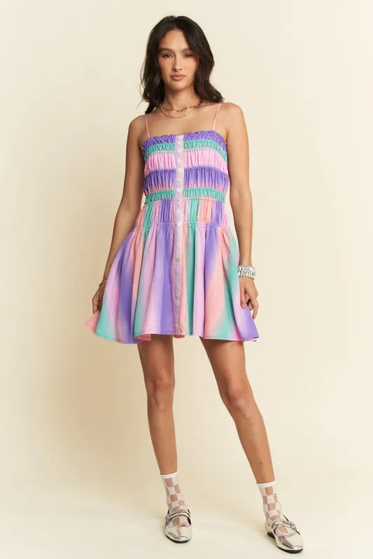 Floral Print Halter Neck Mini Dress.