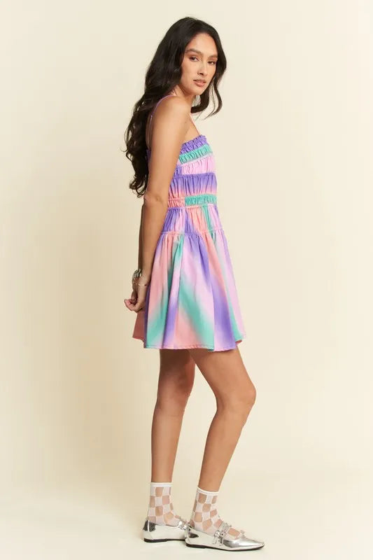Floral Print Halter Neck Split Maxi Dress.
