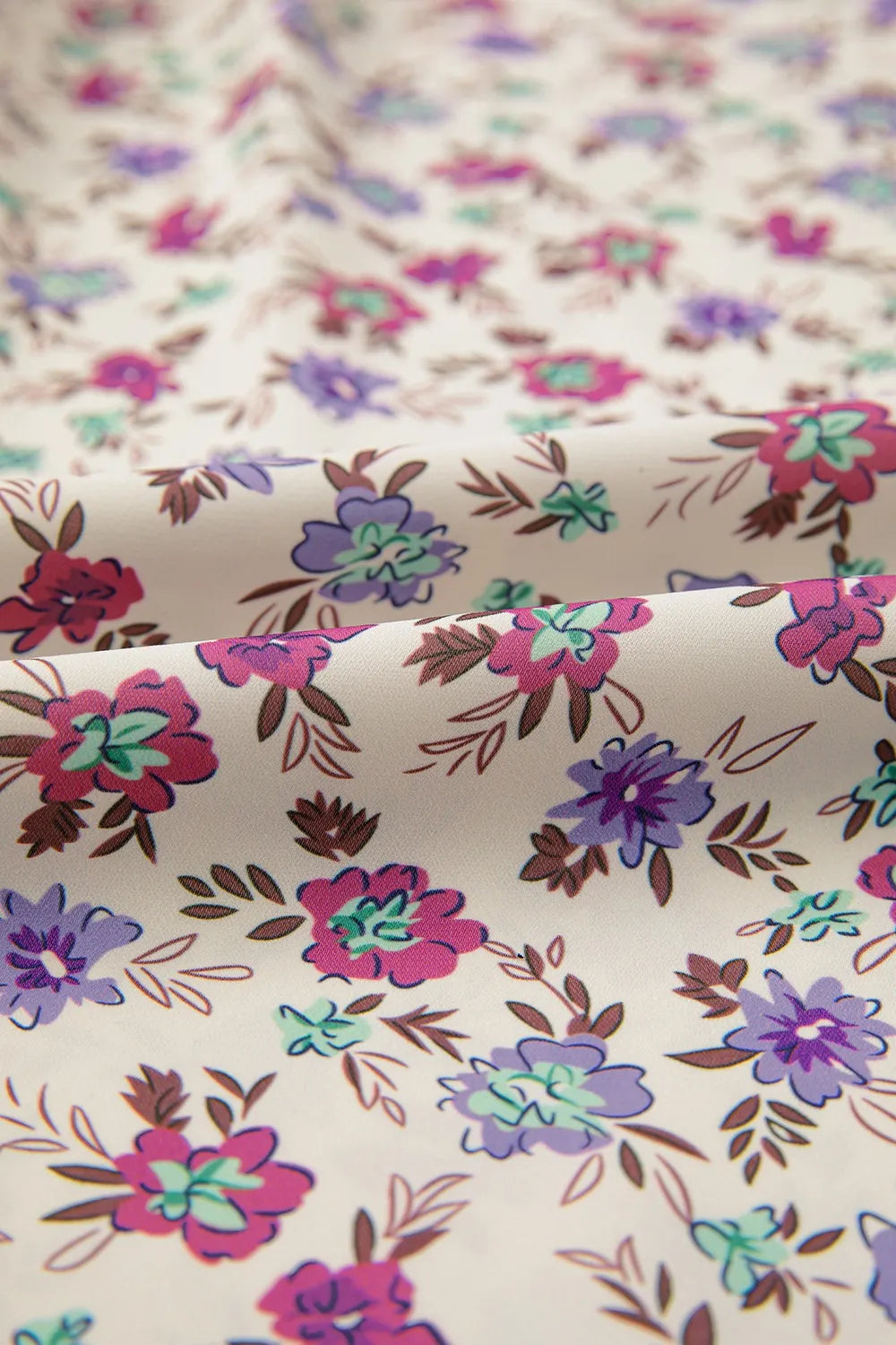 Multicolour Bohemian Ditsy Floral Smocked Fit Flare Sundress.