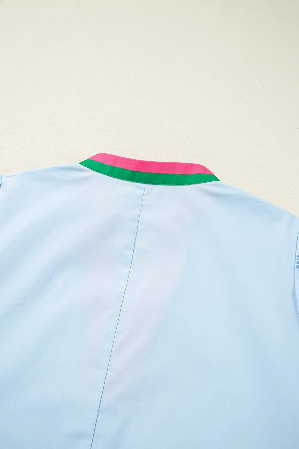 Notched Puff Sleeve Swing Dress.