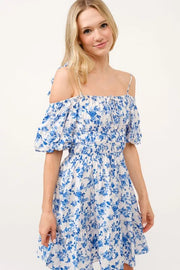 And The Why Off Shoulder Bubble Sleeve Dress.