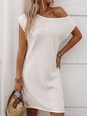 One Shoulder Mini Sweater Dress.