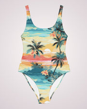 One-piece Swimsuit - Tropical Beach V