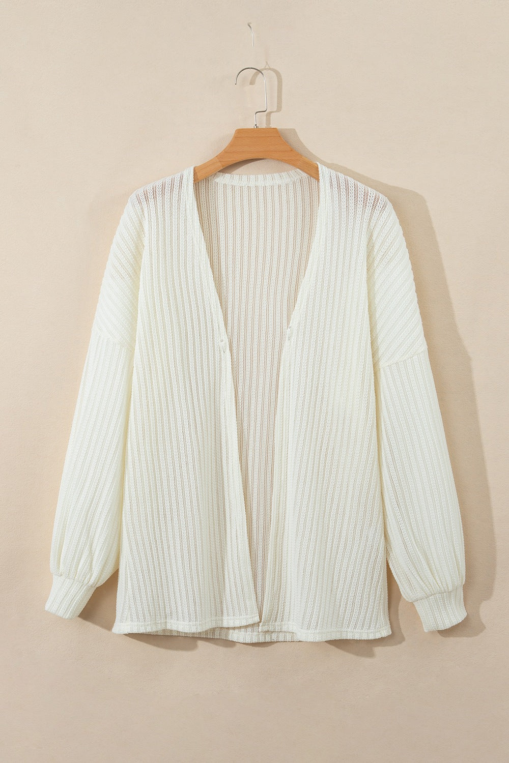 Open front long sleeve cardigan.