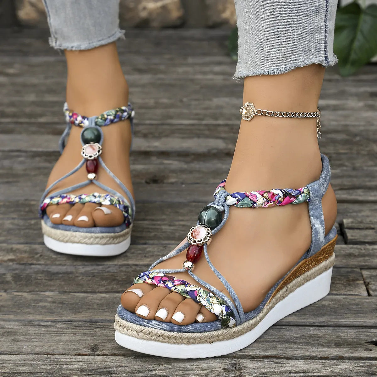 Open Toe Platform Wedge Sandals
