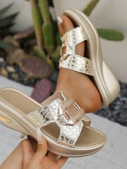 Open Toe Platform Wedge Sandals