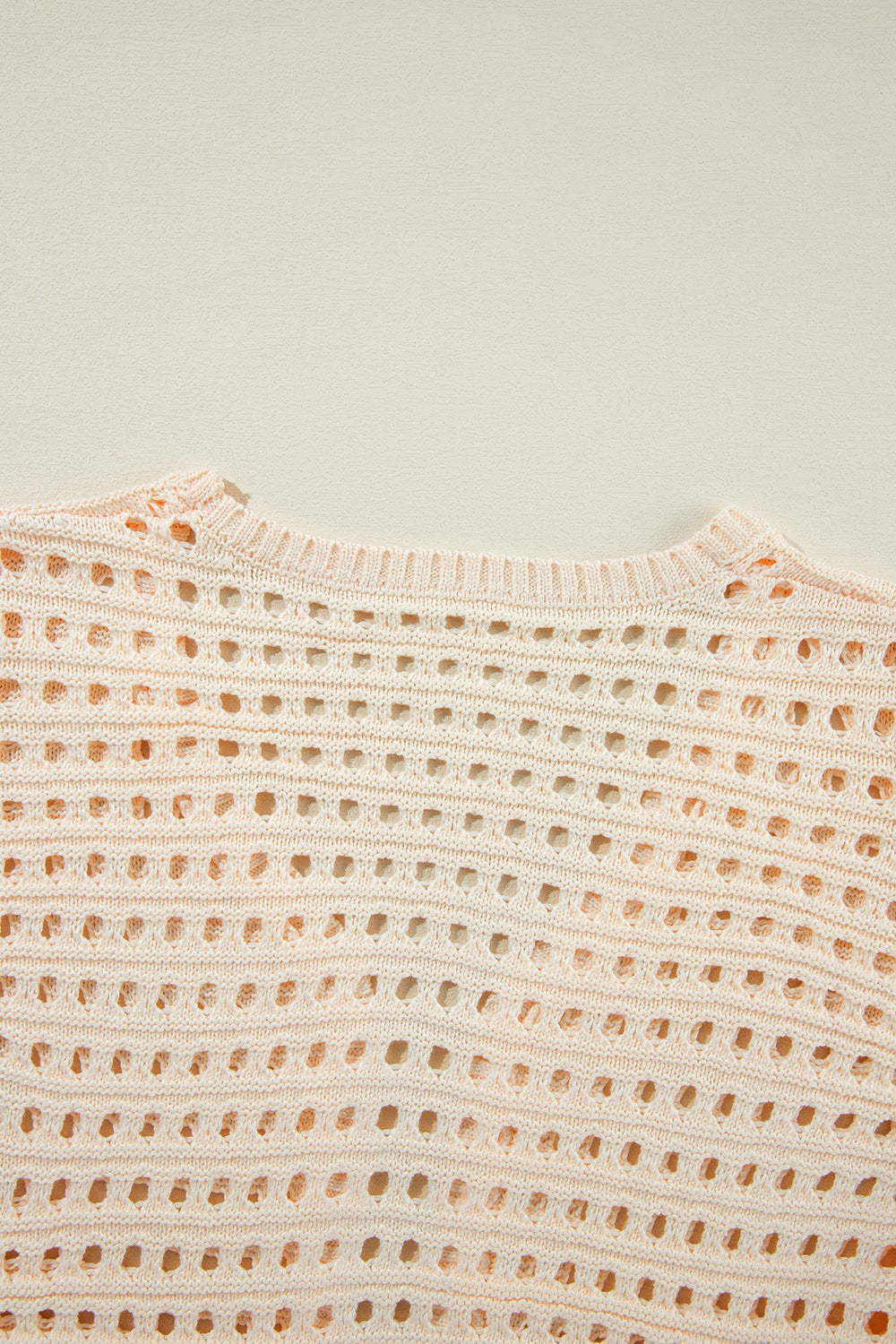 Openwork open front cardigan.