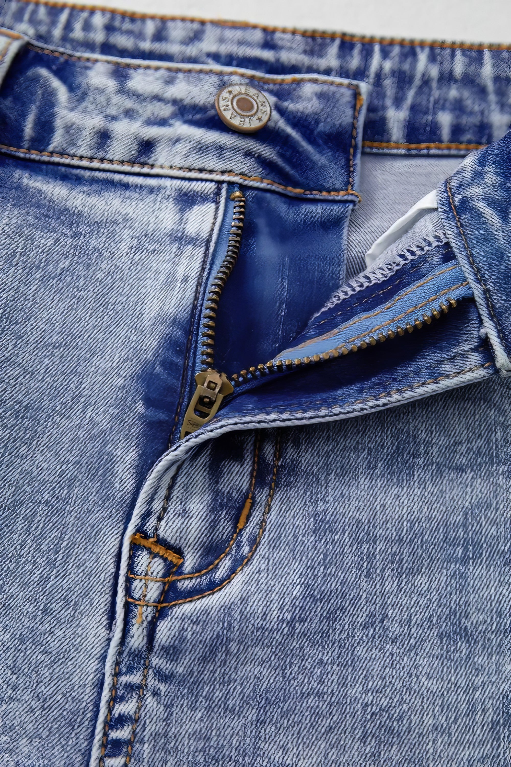 Pearl studded pockets raw hem denim shorts.