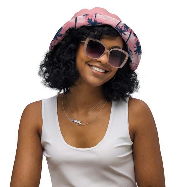 Pink Tropical III Reversible Bucket Hat
