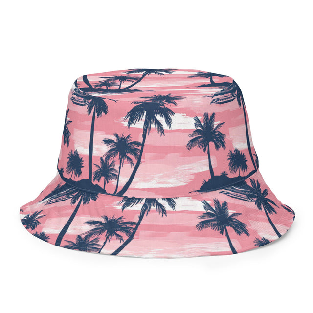 Pink Tropical III Reversible Bucket Hat