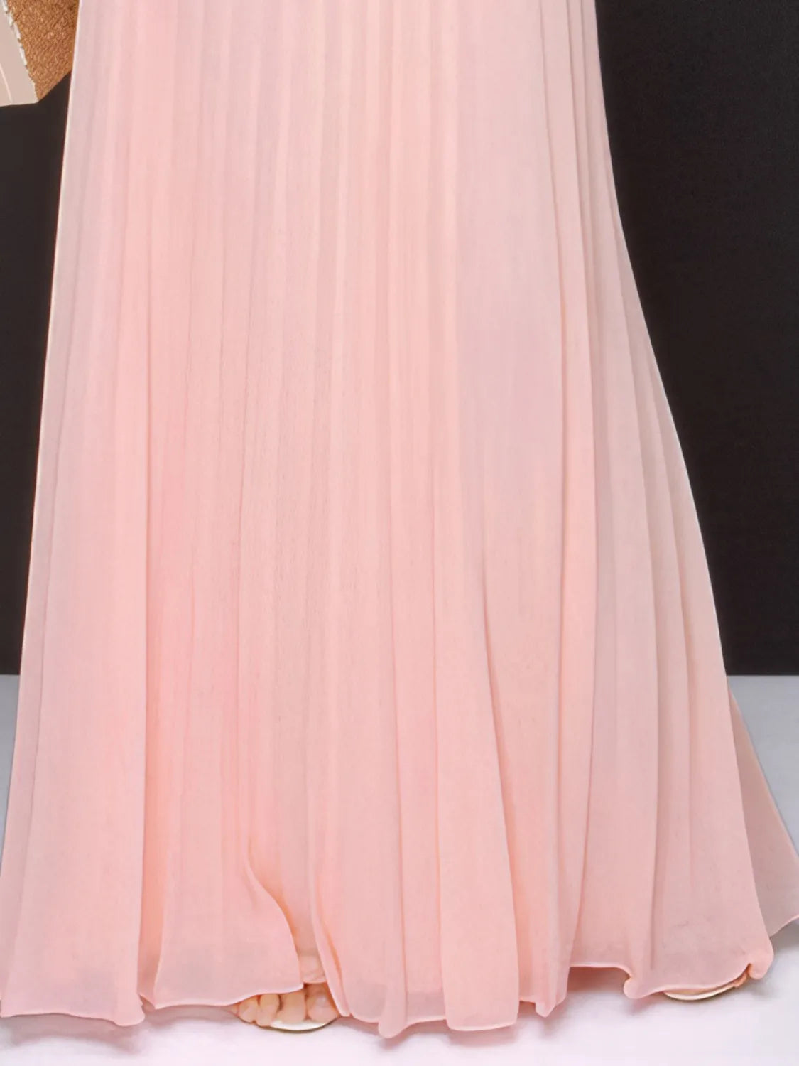 Pleated Sleeveless Maxi Cami Dress.