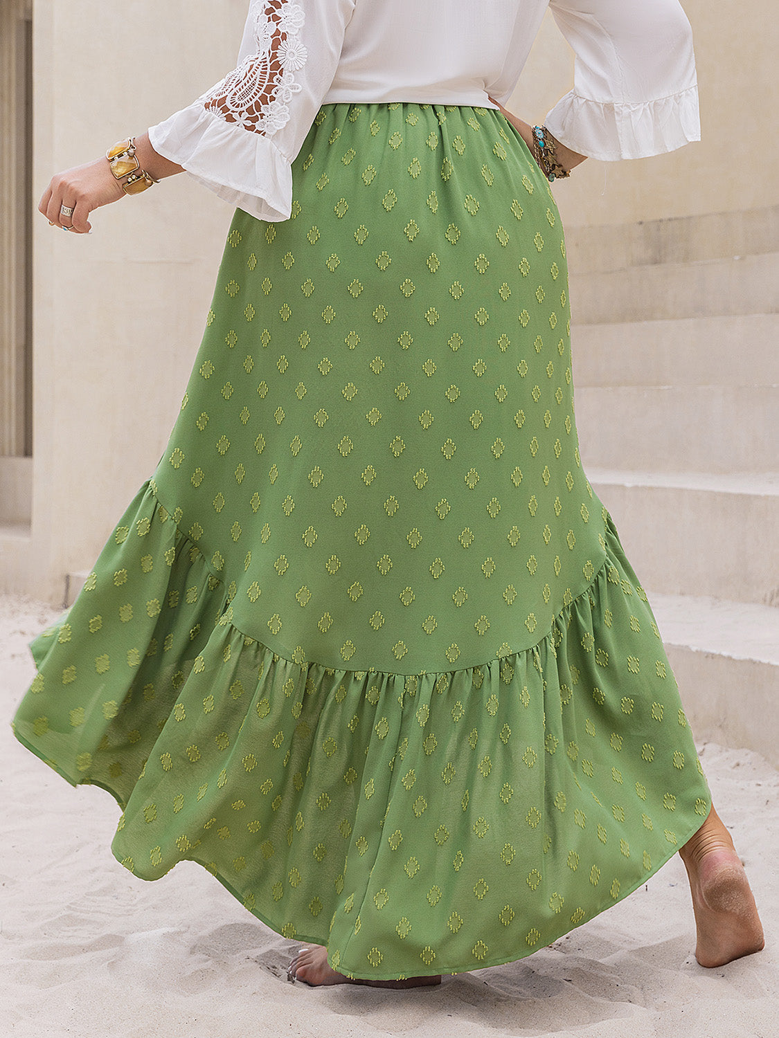 Plus Size High-Low Skirt.