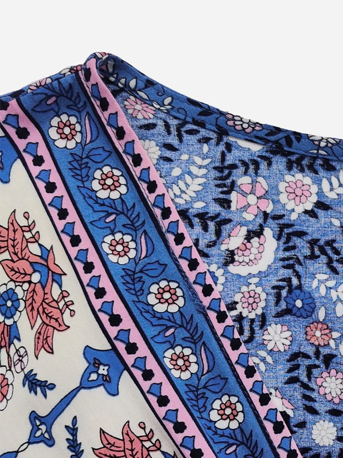 Plus Size Printed Surplice Half Sleeve Dress.