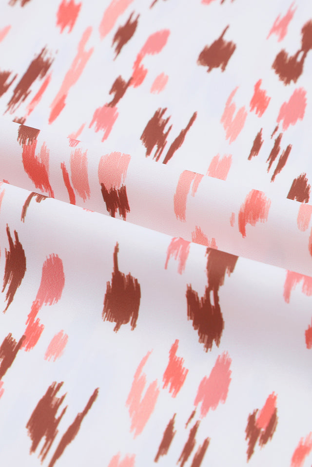 Plus Size Printed V-Neck Blouse.