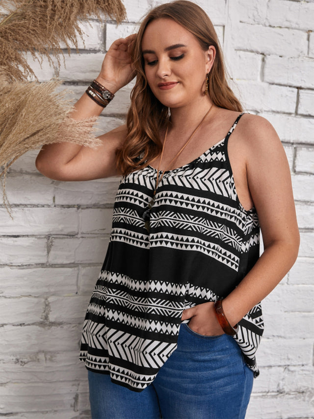 Plus size scoop neck cami.