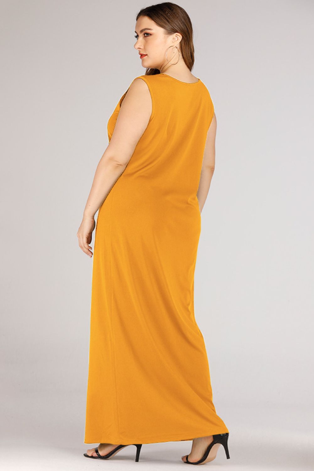 Plus Size Scoop Neck Maxi Tank Dress.