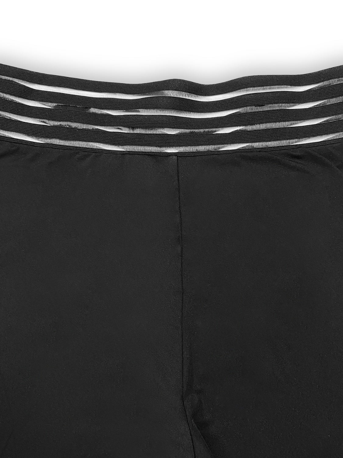 Plus size V-waistband bootcut pants, opaque.