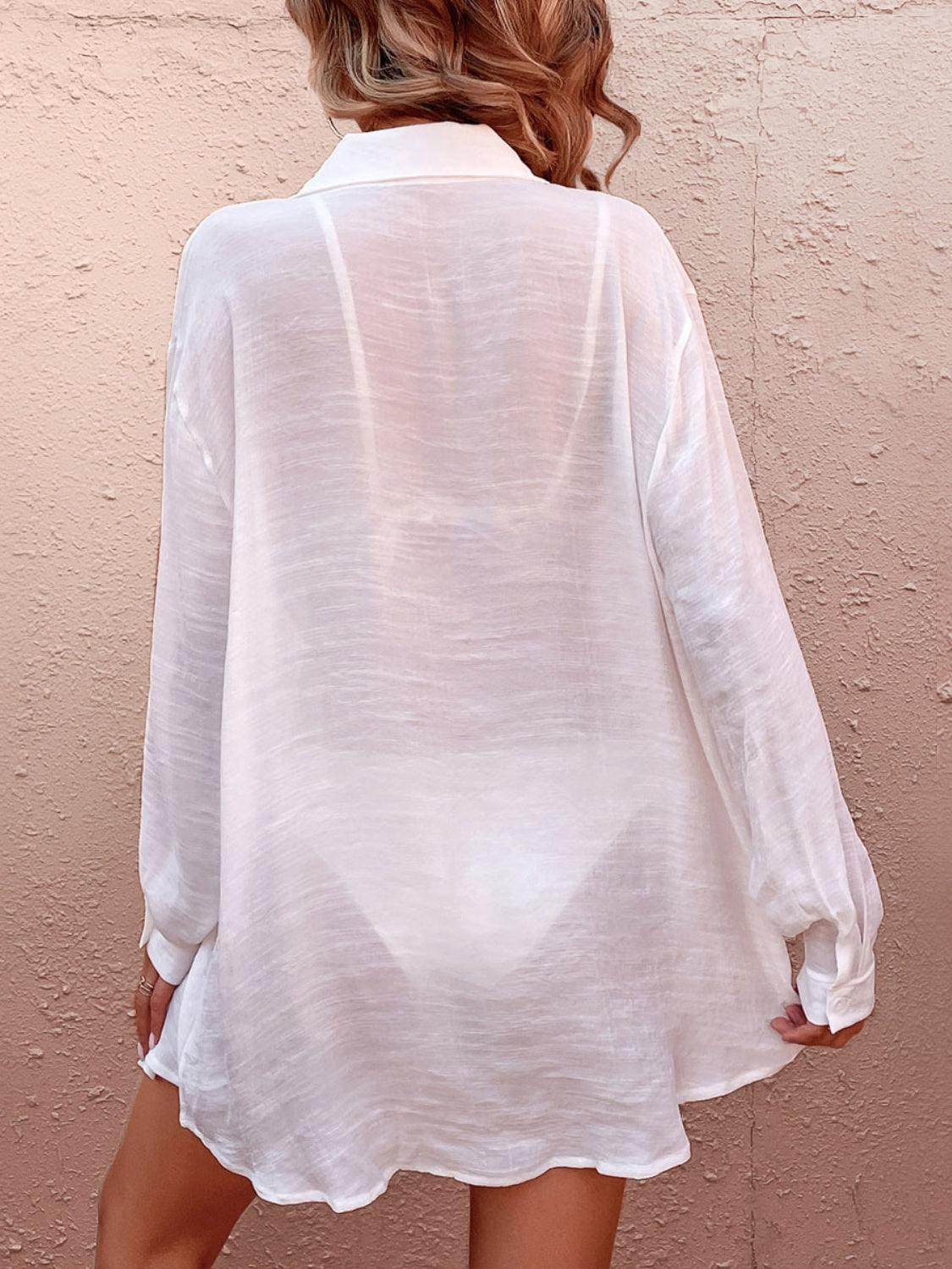 Pocketed Dropped Shoulder Cover Up.
