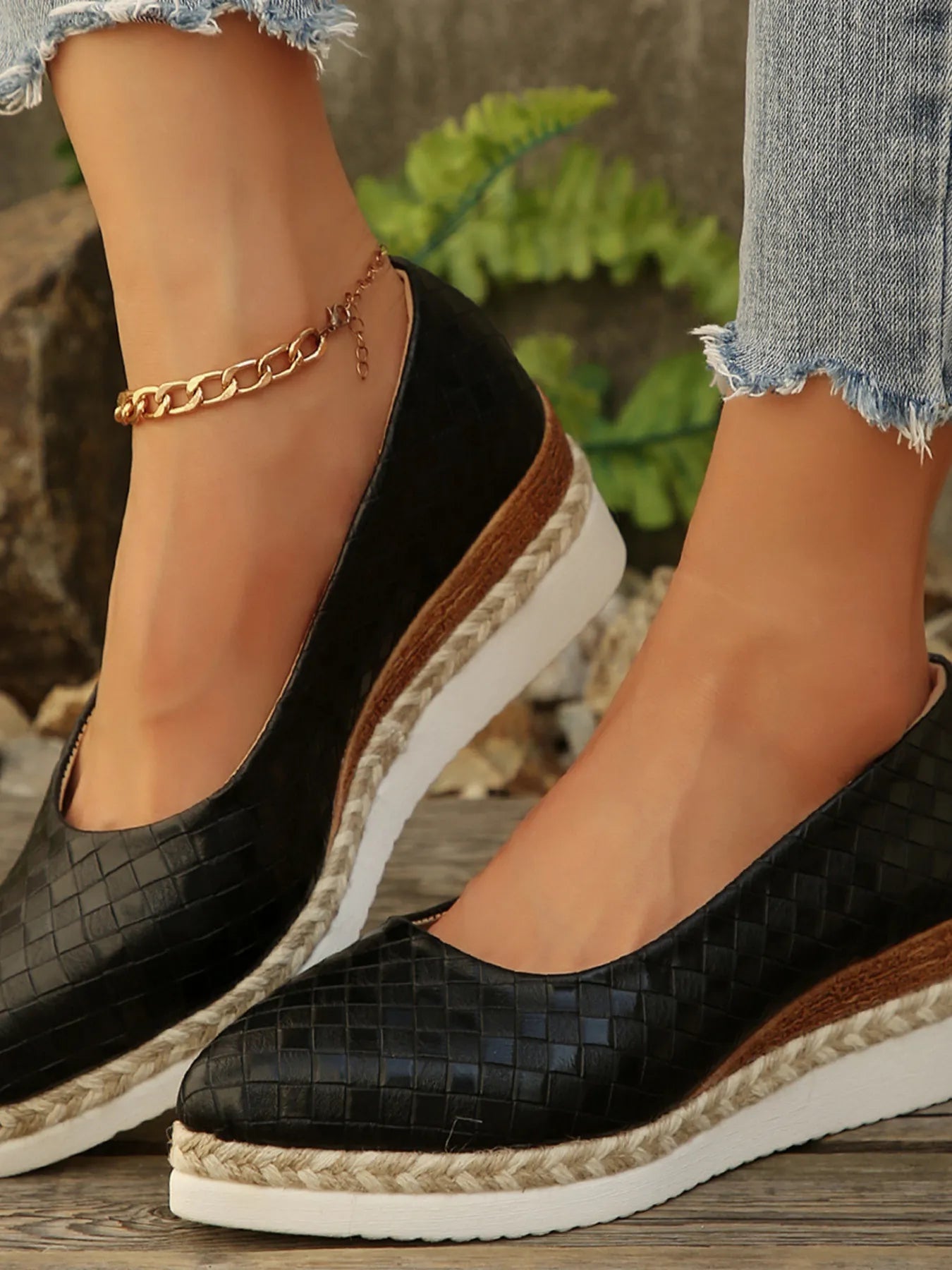 Point Toe Wedge Loafers
