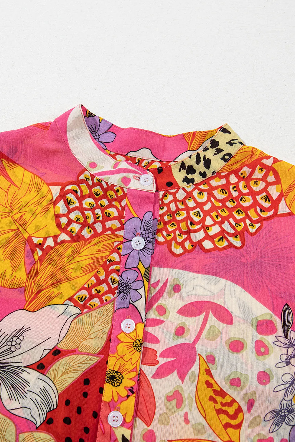 Printed Button Down Long Sleeve Shirt.