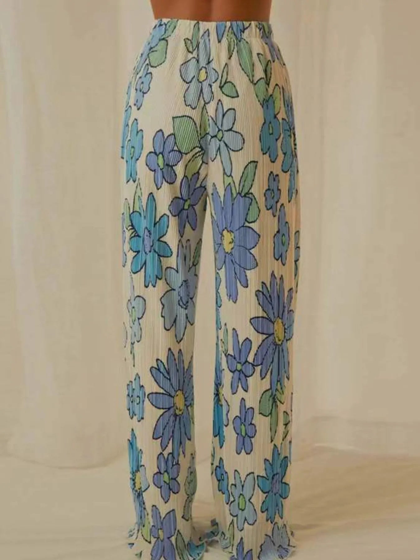 Printed Button Up Shirt and Pants Set.