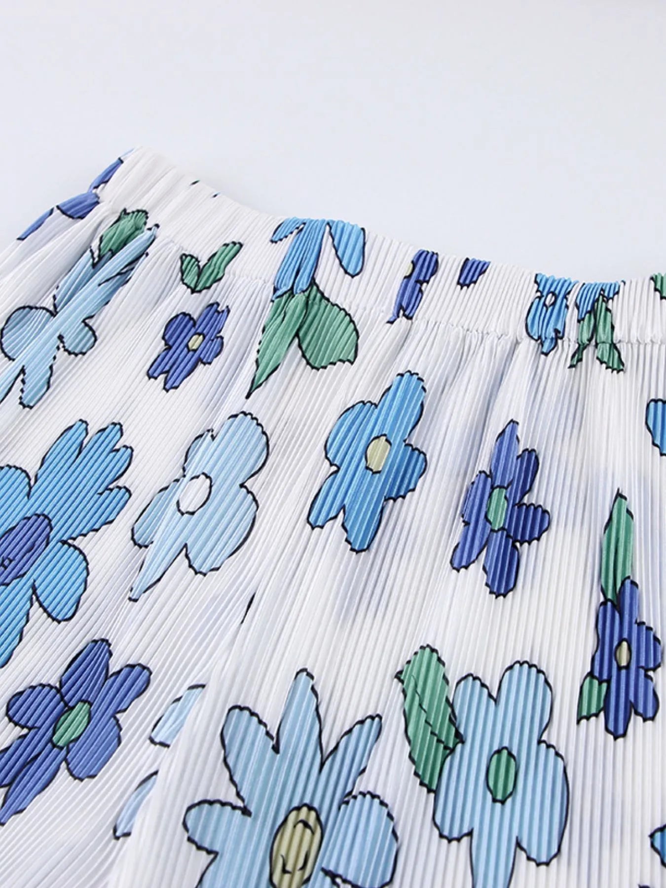 Printed Button Up Shirt and Pants Set.