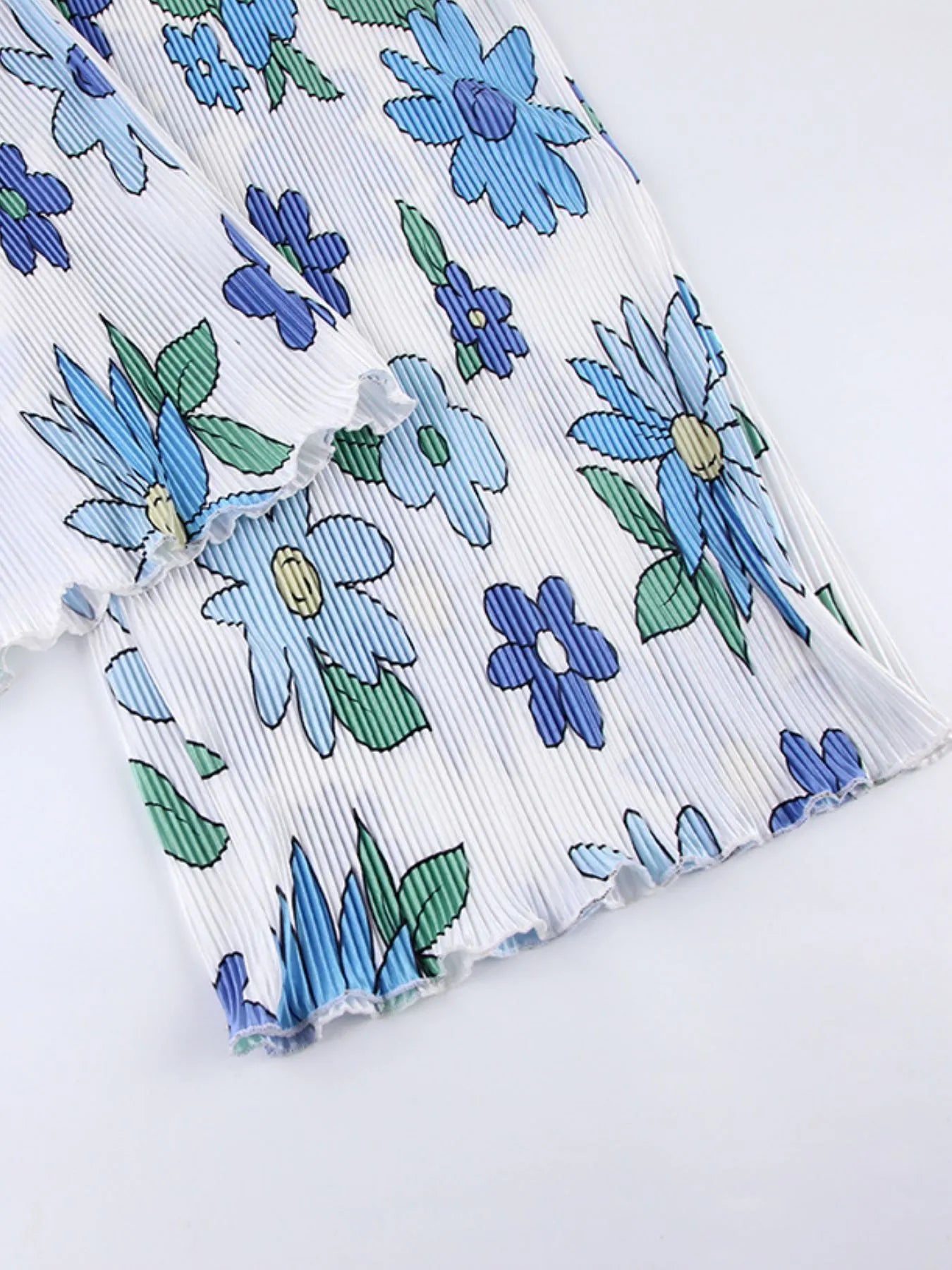 Printed Button Up Shirt and Pants Set.