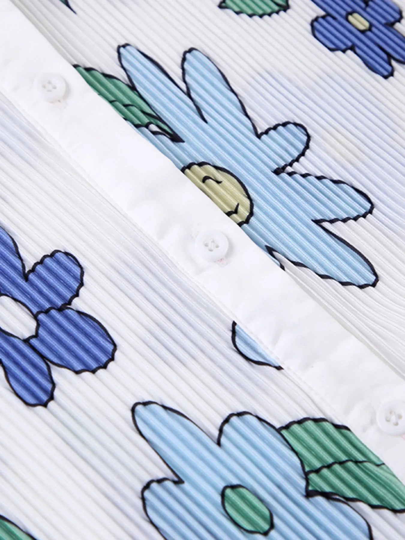 Printed Button Up Shirt and Pants Set.