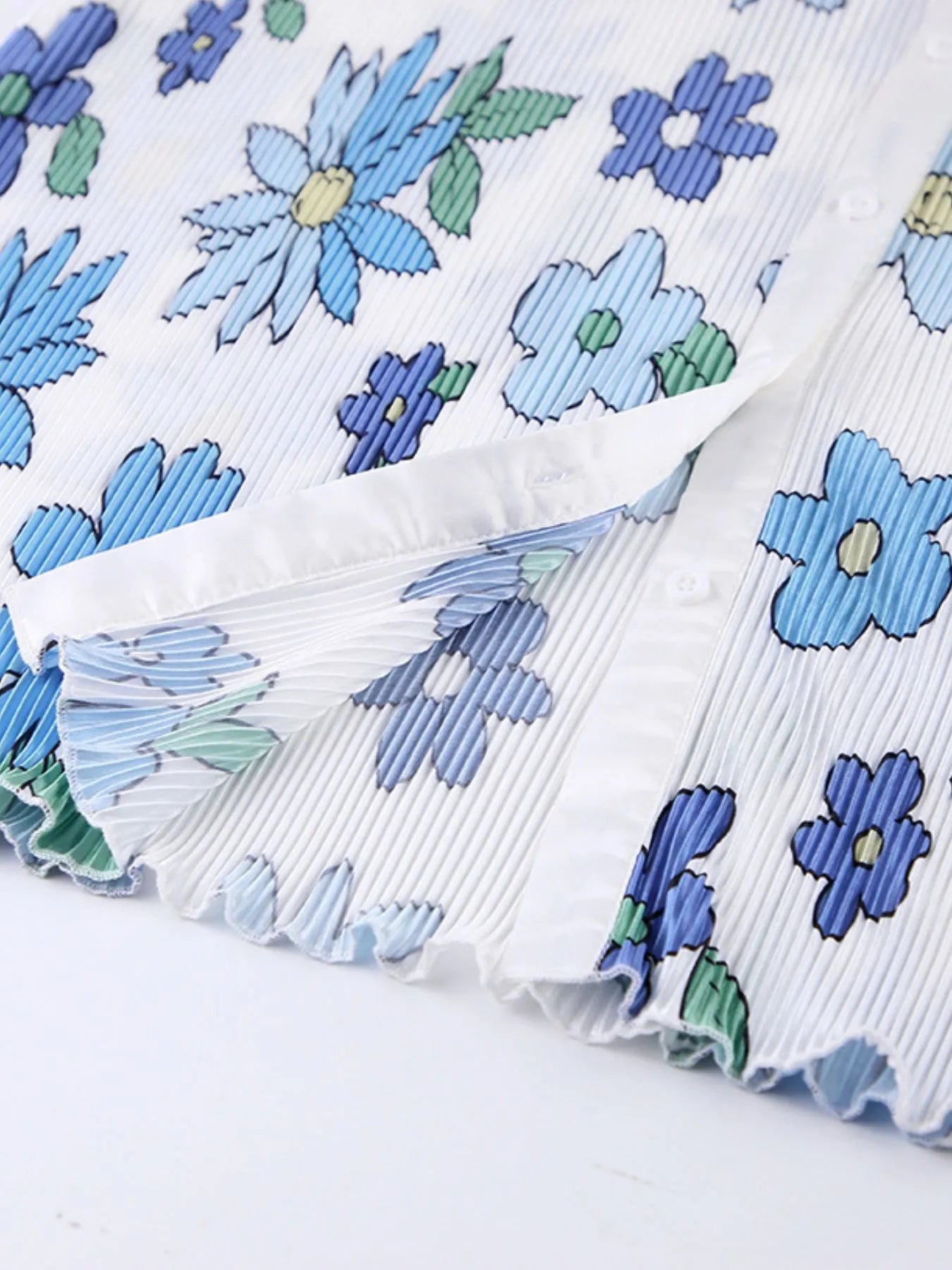 Printed Button Up Shirt and Pants Set.