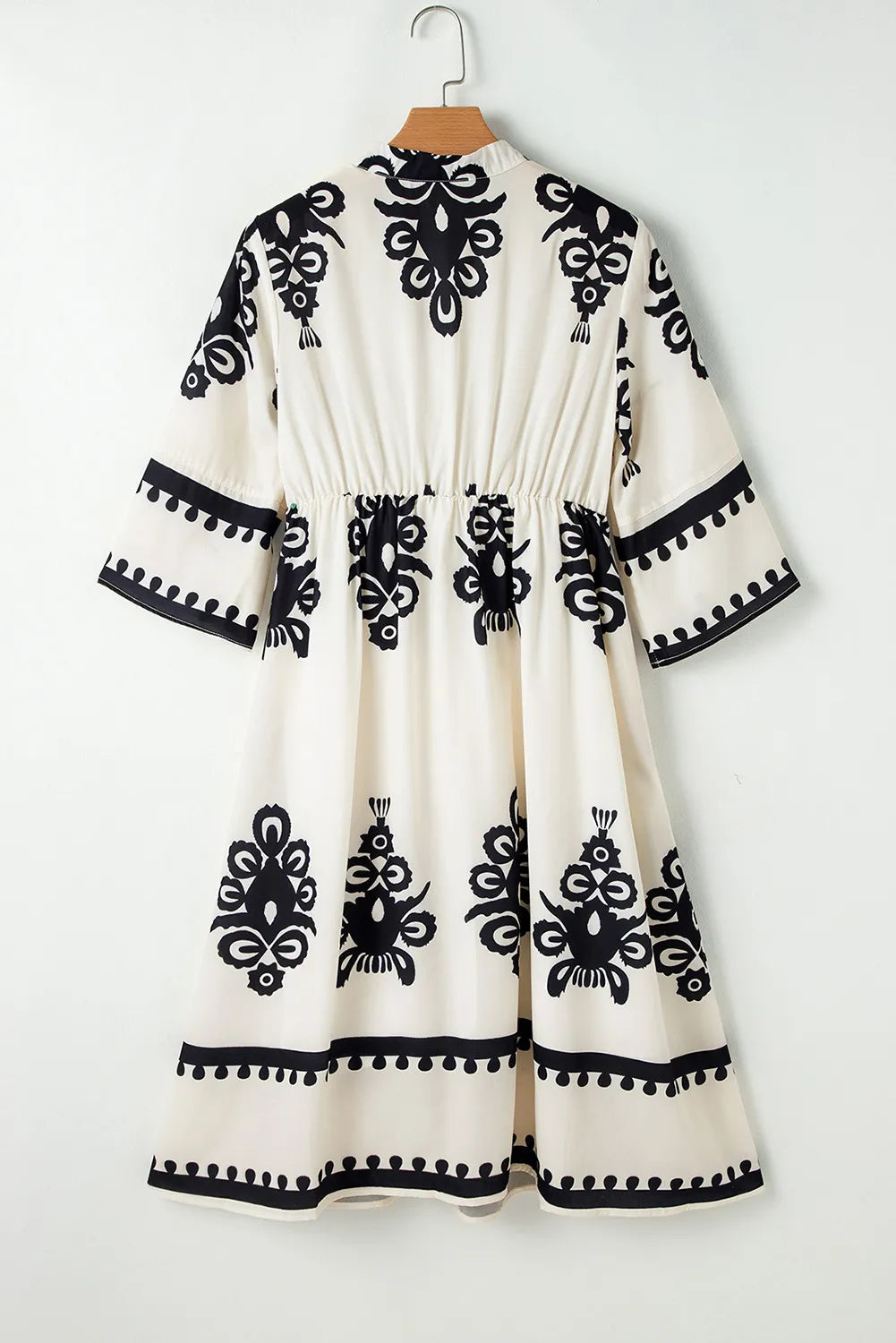 Printed Half Sleeve Knee Length Dress.