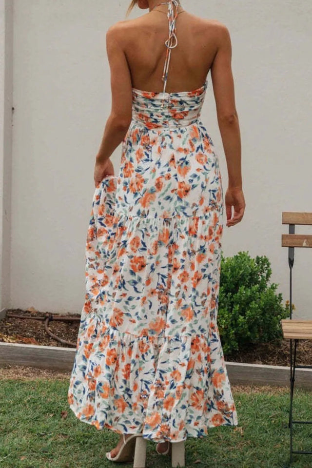 Printed Halter Neck Cami Dress.