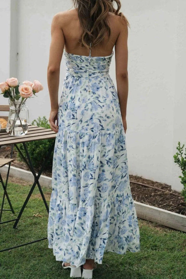 Printed Halter Neck Cami Dress.